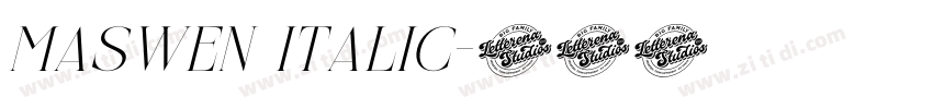 Maswen Italic字体转换